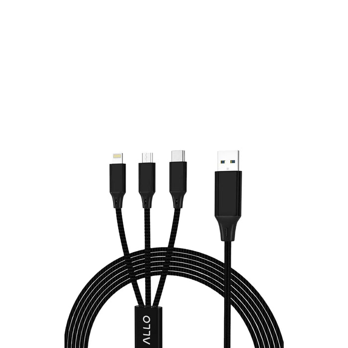 Allo Charging Cable 3-in-1 USB A to Micro USB/C/Lightning